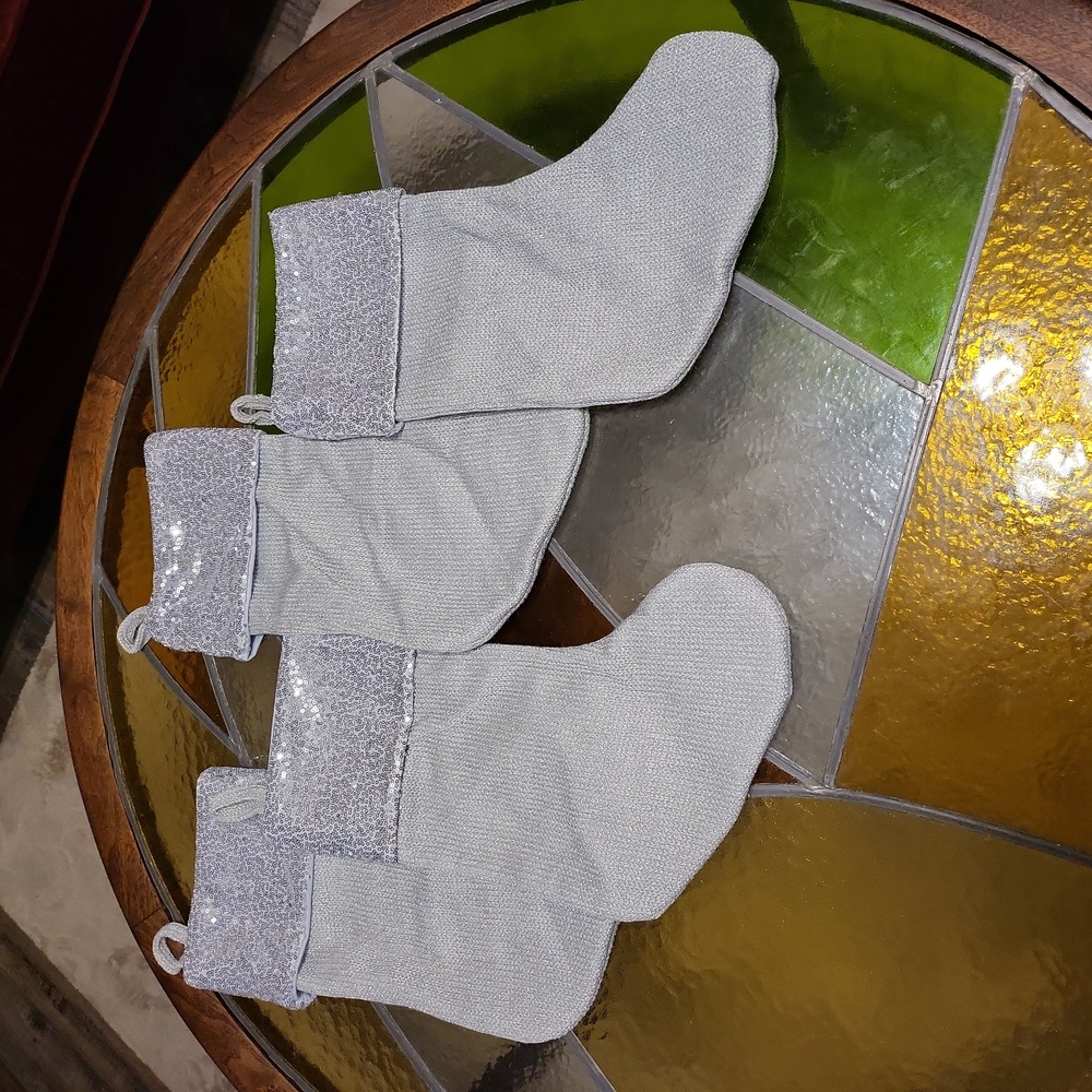 4 Sequin Christmas Stockings ( 4 in the pack )